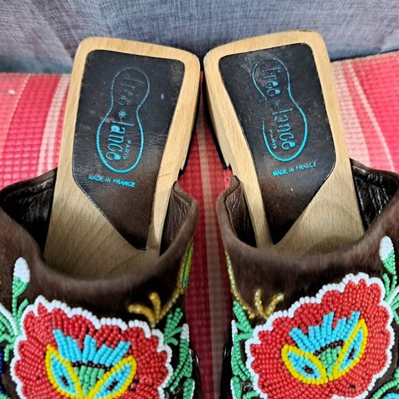 Free Lance Paris Sandals Floral Summer Women Size 38 / US 8 - Picture 12 of 13